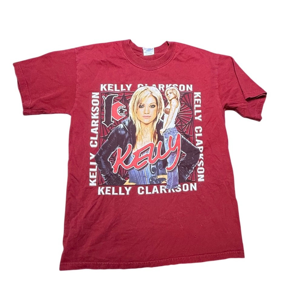 Kelly Clarkson‎ Concert T-Shirt Red Medium Y2K Graphic Tee